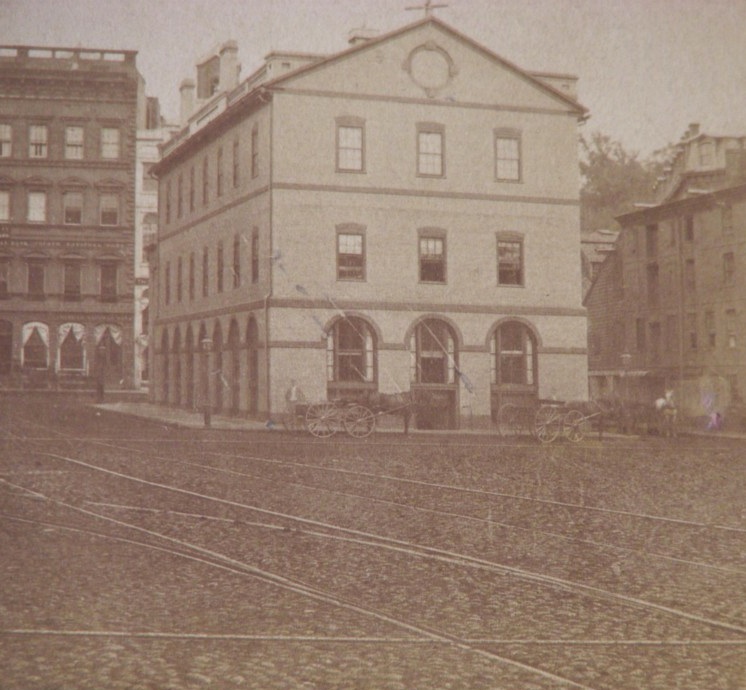 Market House circa 1880. From a stereoview.